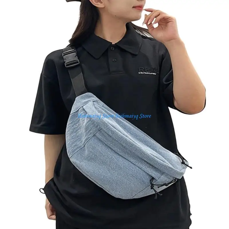 

573B Jeans Shoulder Crossbody Bag for Women Men Fashion Denims Sling Purse Chest Bag