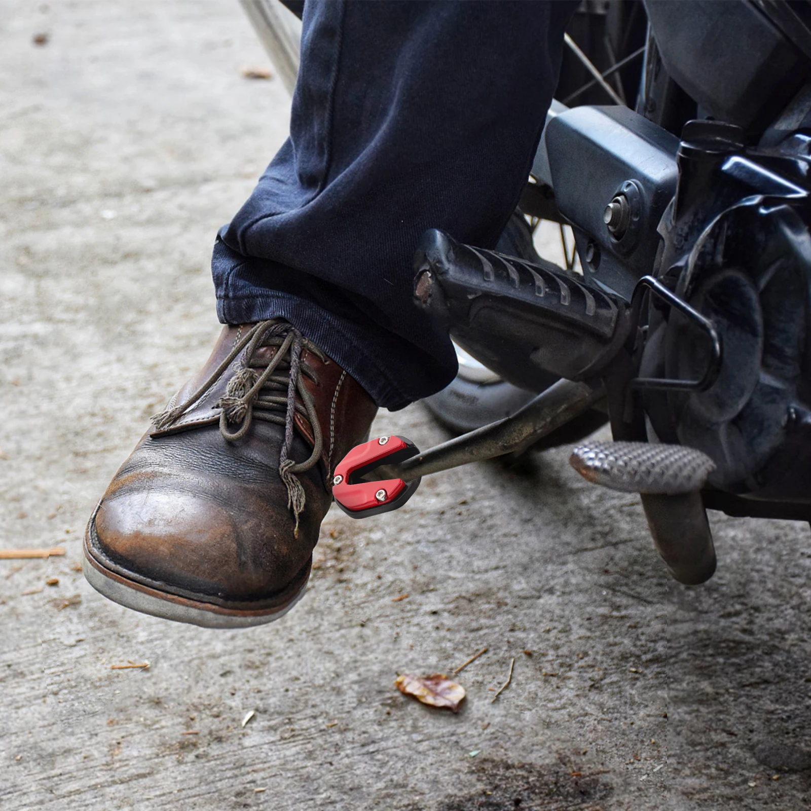 

Electric Motorcycle Kickstand Pad Enlarged Base Anti Slip Design For Stable Parking Experience Fits Various Models