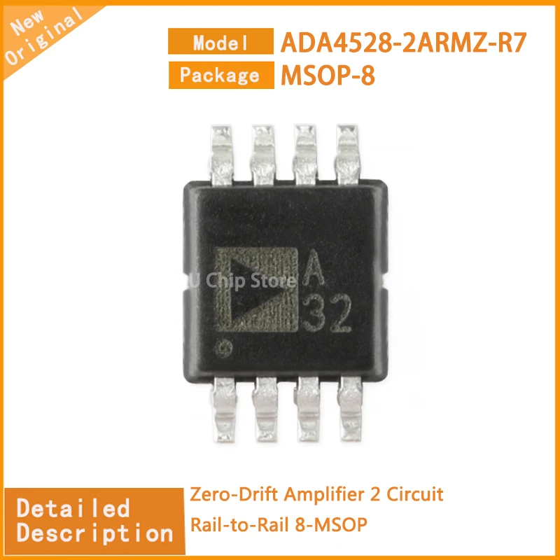 5Pcs/Lot  New Original  ADA4528-2ARMZ-R7 ADA4528  Zero-Drift Amplifier 2 Circuit Rail-to-Rail 8-MSOP