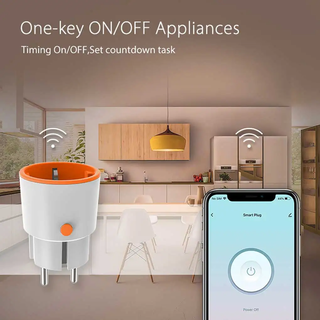 Smart Power Plug APP Control LED Replacement WiFi Count Down Child Lock Device Sharing Electric Connector Adapter