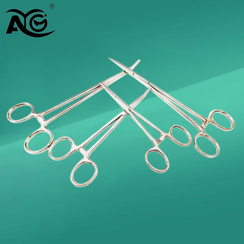 

Stainless Steel Hemostatic Forceps Vascular Forceps Surgical Clips Straight Elbow Large and Small Mosquito Clips Complete Models