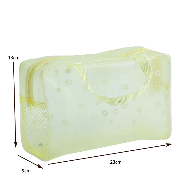 Fragmented Transparent Waterproof Makeup Bag Washing Bathing Supplies Storage Bag for Washing Traveling Portable