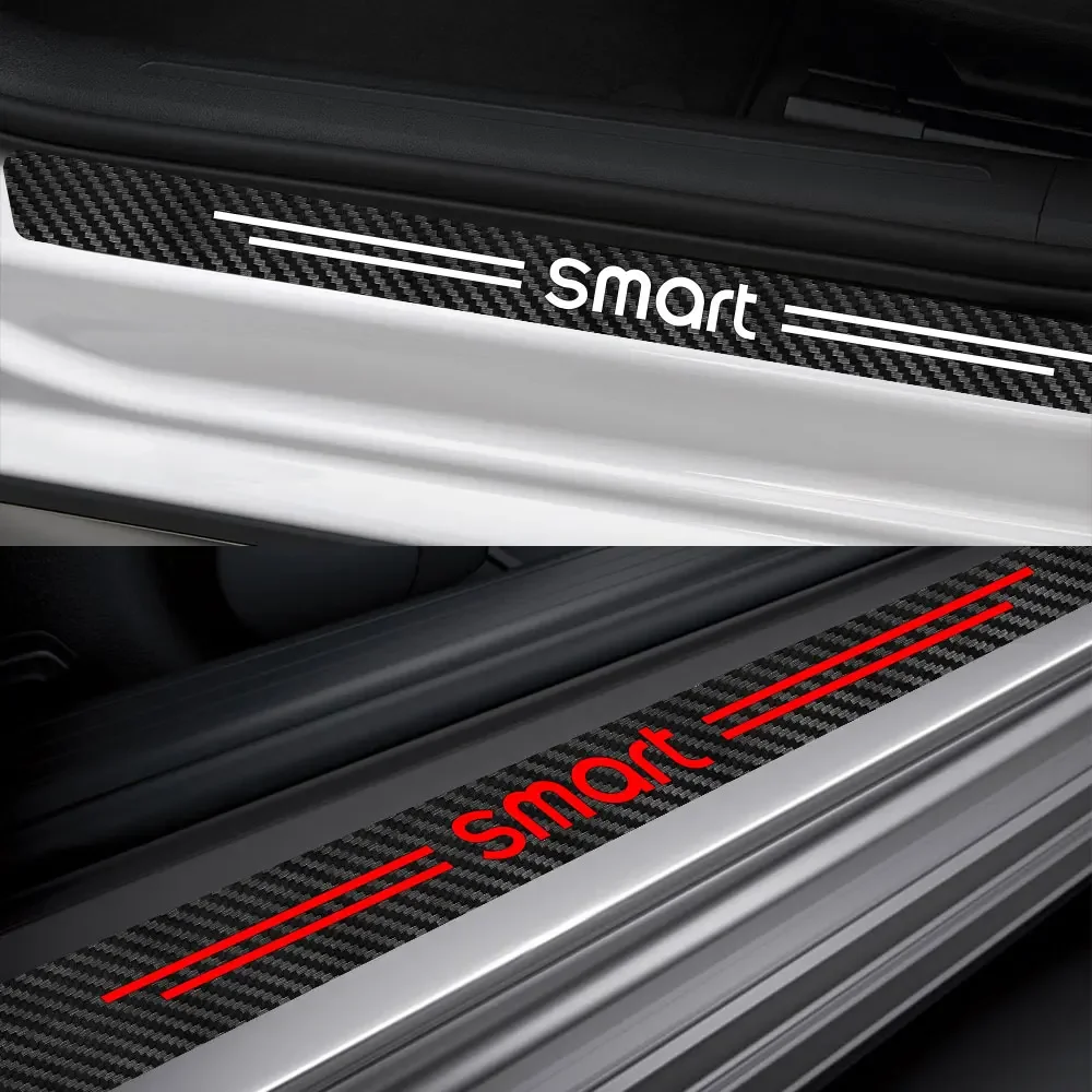 Car Door Sill PVC Decorative Stickers Auto Accessories For Mercedes Benz Smart Fortwo EQ Cabrio Forfour W453 W451 fortwo forfour