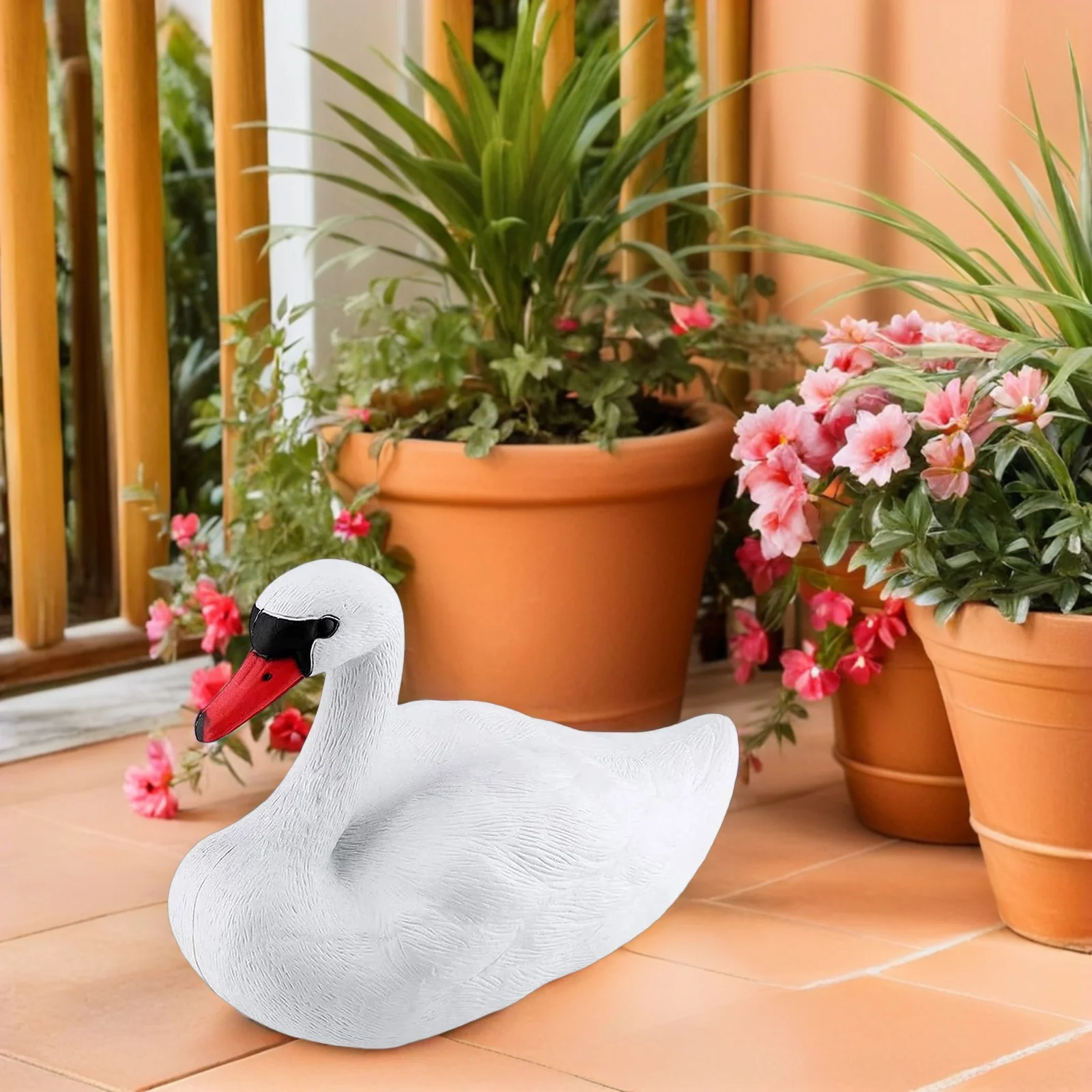 

3D Simulation Swan Garden Pond Decor Floating Artificial Swan Statue Home Outdoor Decoration Ornament Pond Realistic Ornament