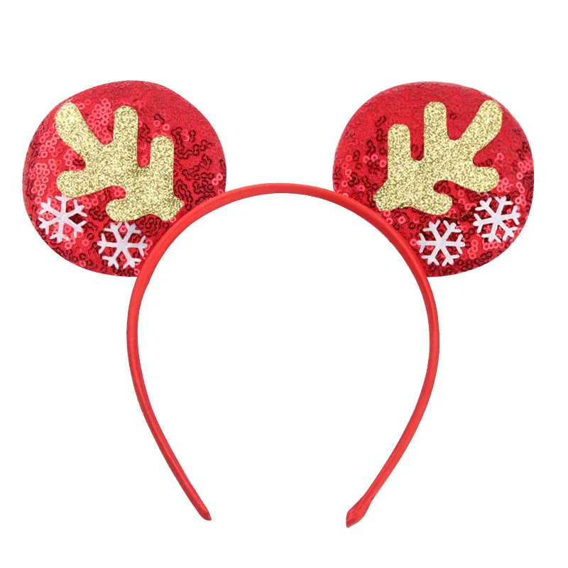 Niedliches 3,3'' Pailletten-Mausohren-Haarband ohne Schleife für Jungen, Frauen, Festival-Party-Kopfschmuck, Mädchen DIY Haaraccessoires – Detail 12