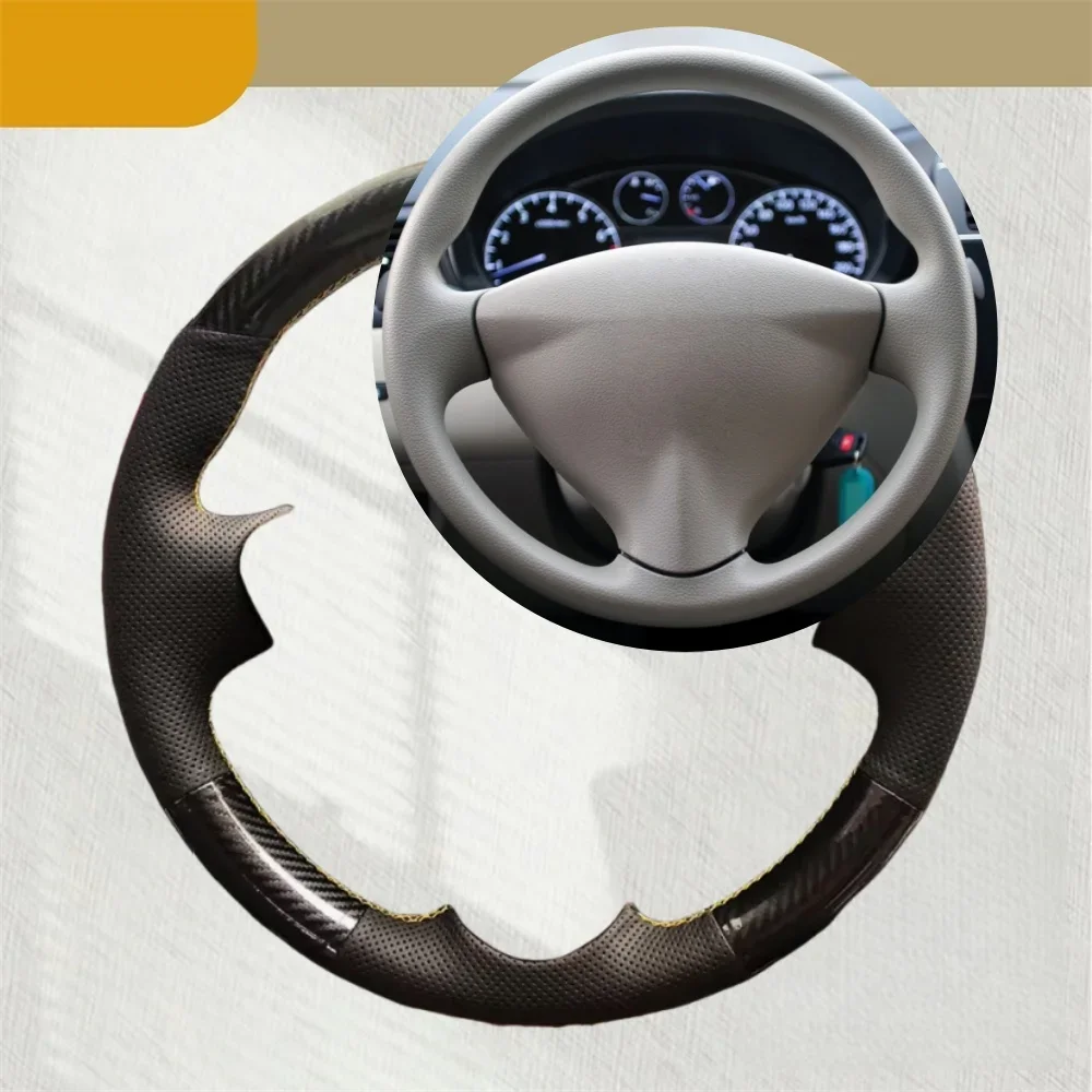 

Car Steering Wheel Cover For Nissan Tiida Sylphy Sentra Versa Note 2014-2017 Carbon Fiber Leather Car Accessories Steering Wrap