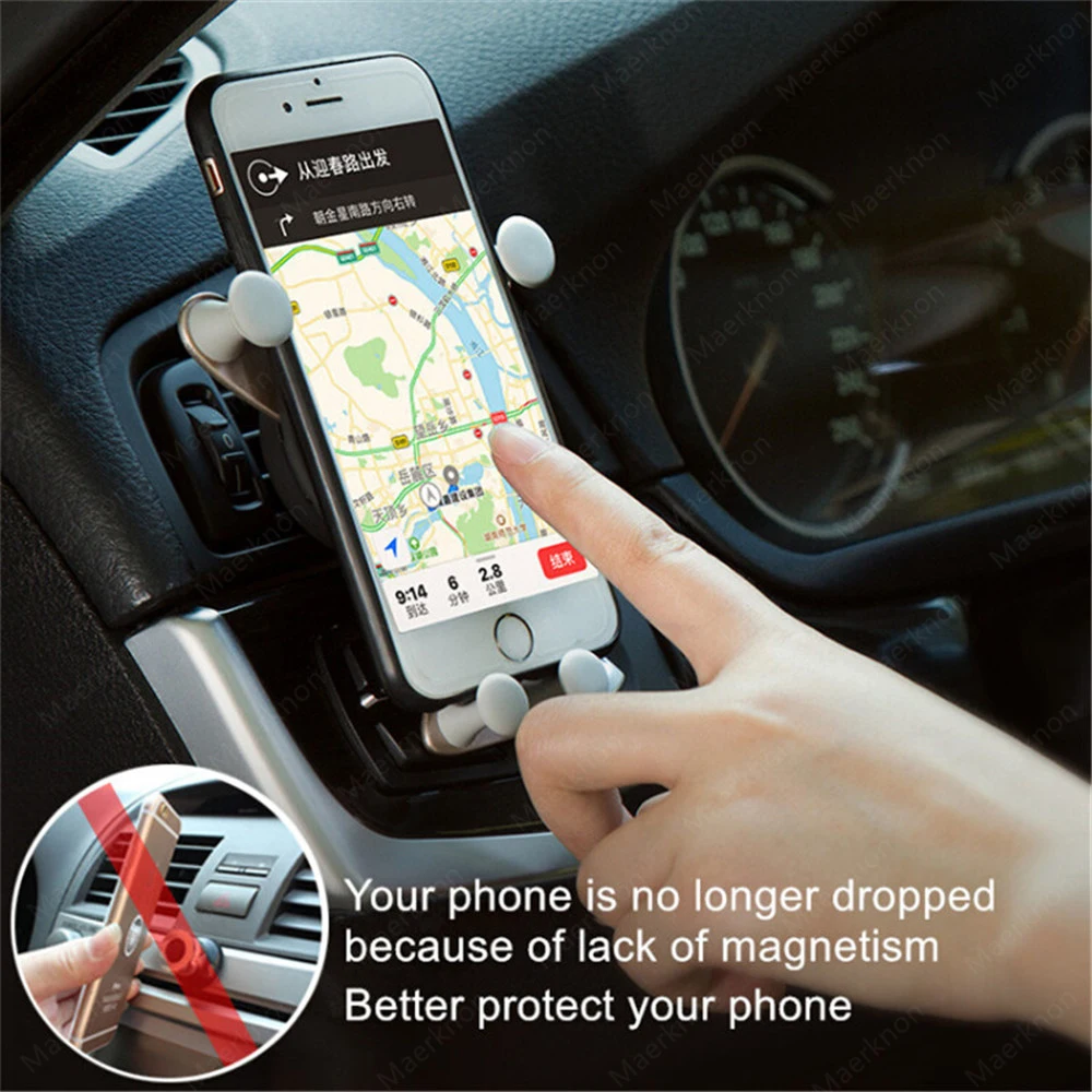 Support universel GPS pour voiture, Clip de ventilation pour téléphone portable, pour iPhone Huawei SamsungXiaomi