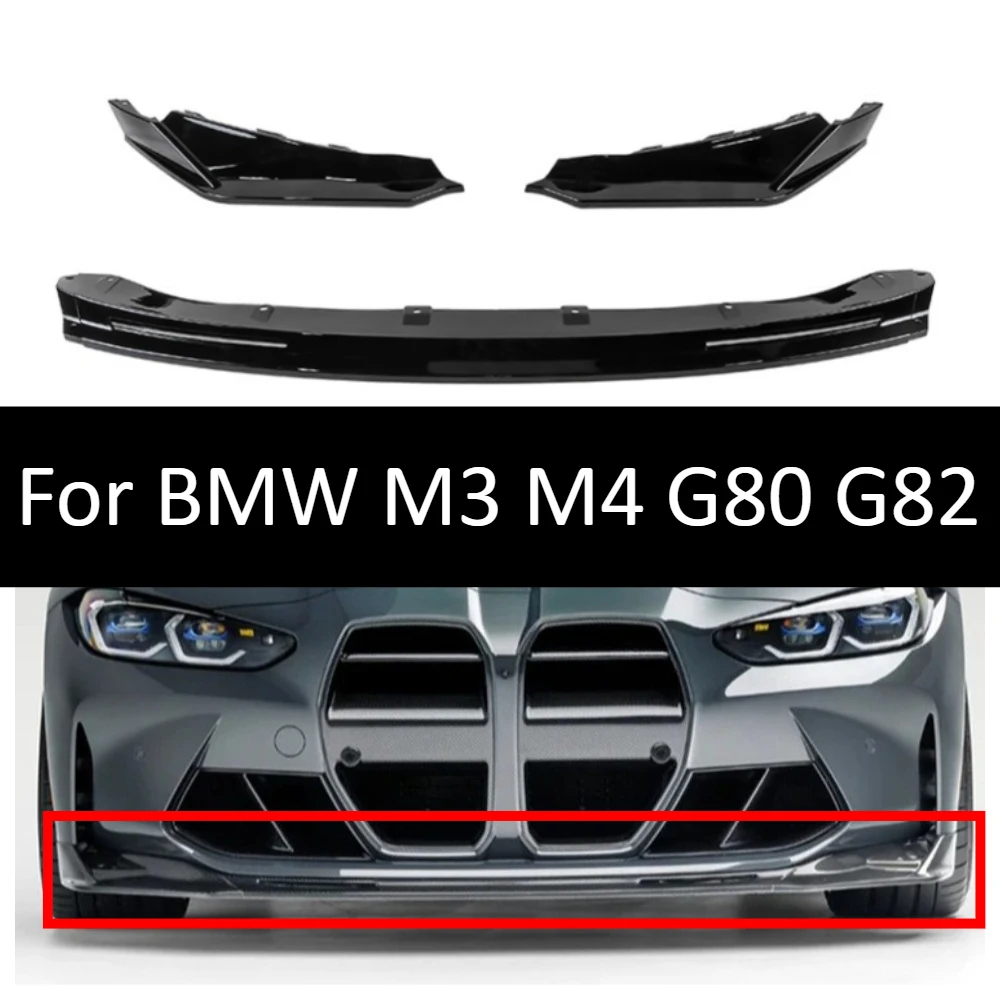 V Style Front Lip Rear Diffuser For BMW M3 M4 G80 G82 Body Kit Bumper Spoiler Splitter Exterior Trim Auto Tuning Accessories Kit