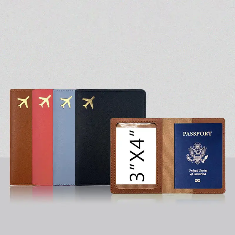 

Passport Holder Case for Men Women Unisex Gold Airplane Travel Accessory Cover Lightweight Waterproof Rfid Blocking Slim Holder
