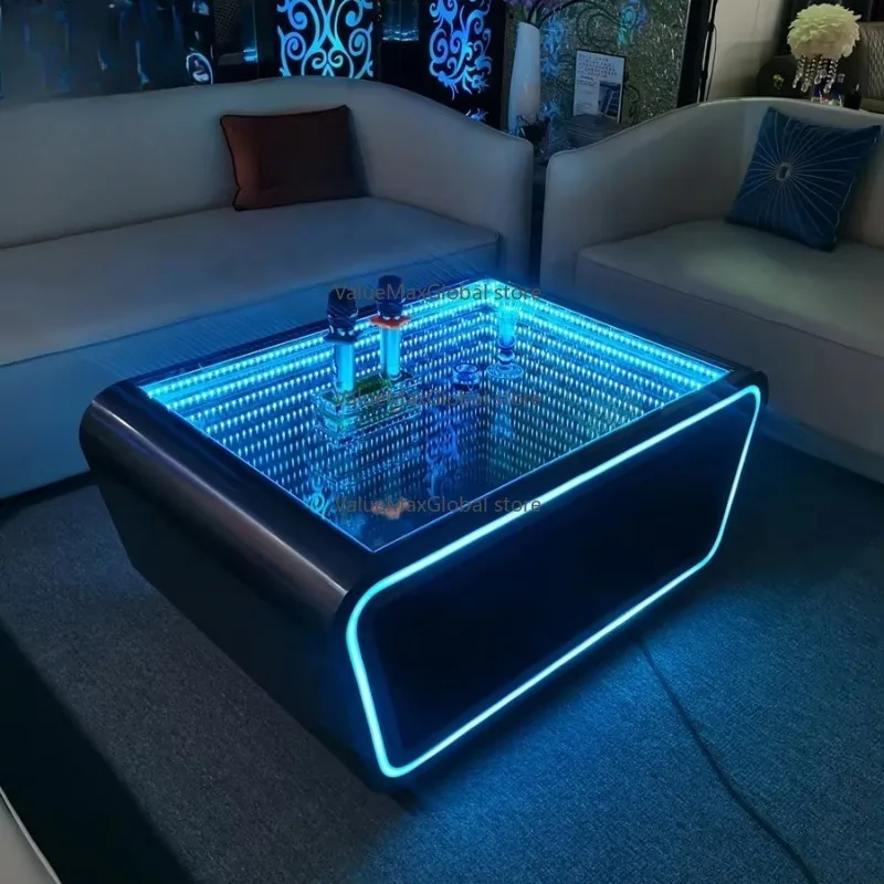 Infinity LED Steel Light-Up Table – Factory Price for KTV & Nightclub Furniture