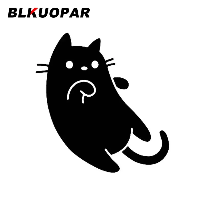 

BLKUOPAR Meowers Cute Cat Silhouette Car Stickers Vinyl Decals Occlusion Scratch Waterproof Surfboard Sunscreen Custom Printing