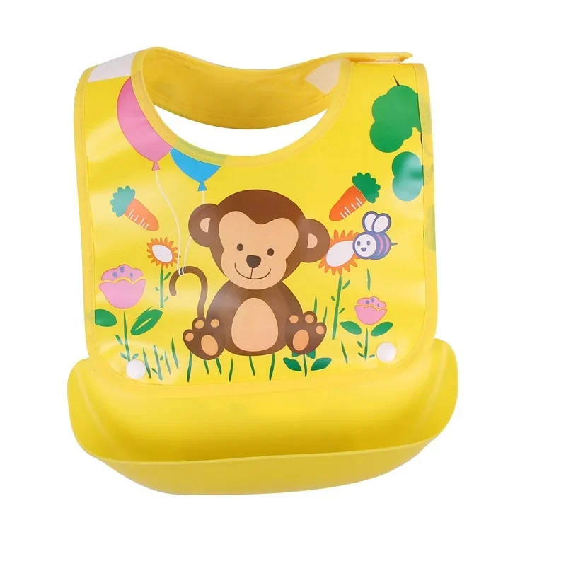Detachable Baby Bibs Waterproof Baby Toddler Kids Aprons Bib Infant Saliva Towels Cute Baby Cartoon Feeding Bib