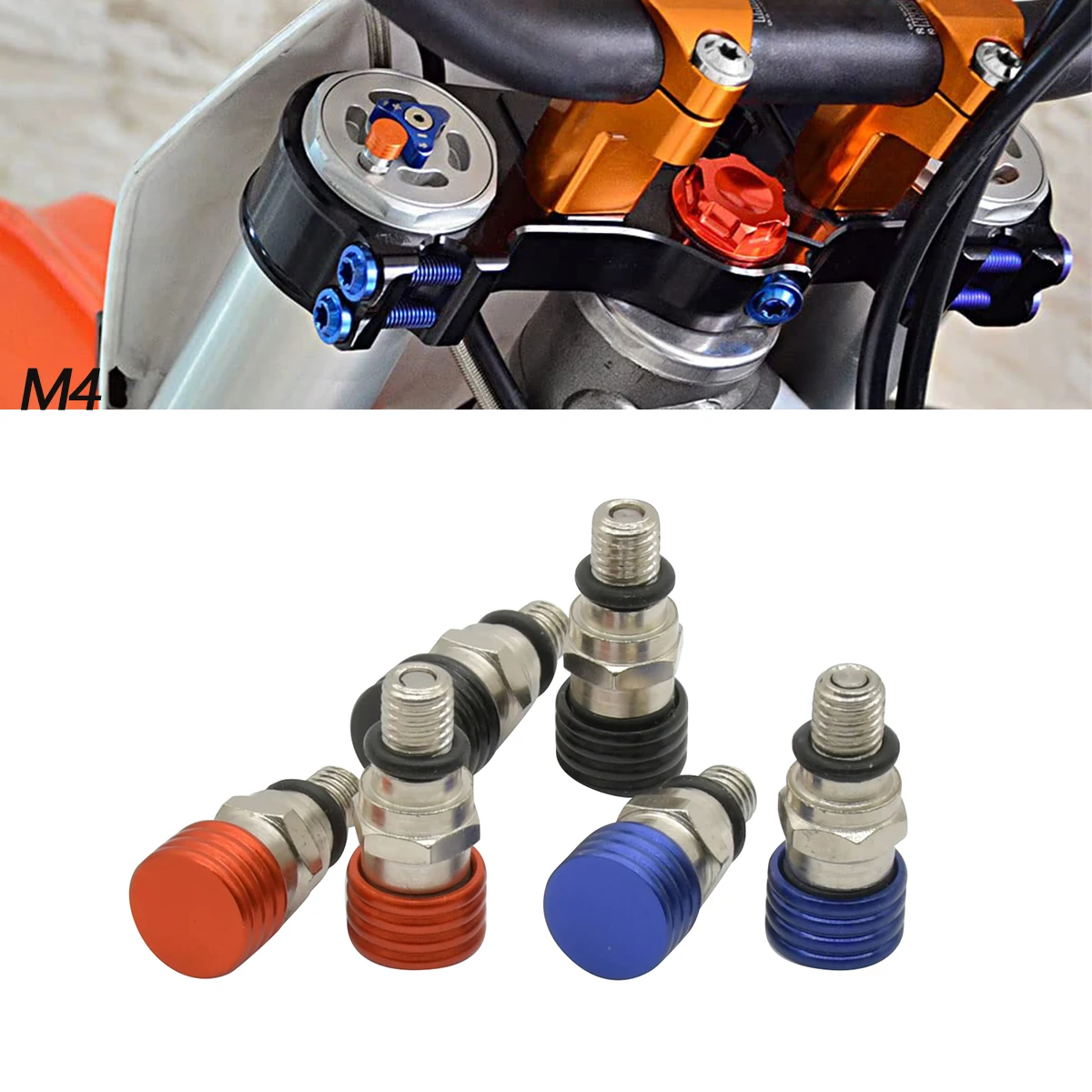 

M4x0.7 CNC Motorcycle Fork Air Bleeder Valves For Husqvarna TC FC TE FE 85-501 2014-2019 For KTM SX SXF XC XCF XCW XCFW EXC EXCF