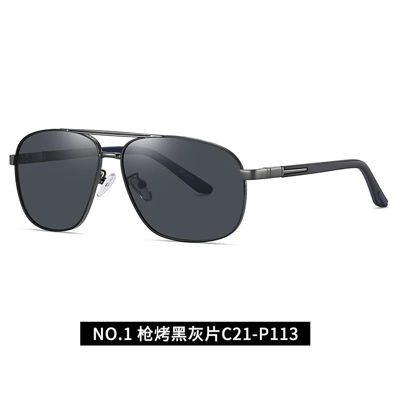 Gafas de sol polarizadas para hombre, lentes de sol de Metal con prescripción óptica, miopía, hipermetropía, montura grande, 62-11-140