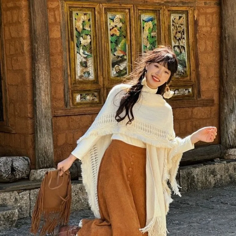 2025 Nuovi abiti chic Gonne A-ling spesse a vita alta da donna