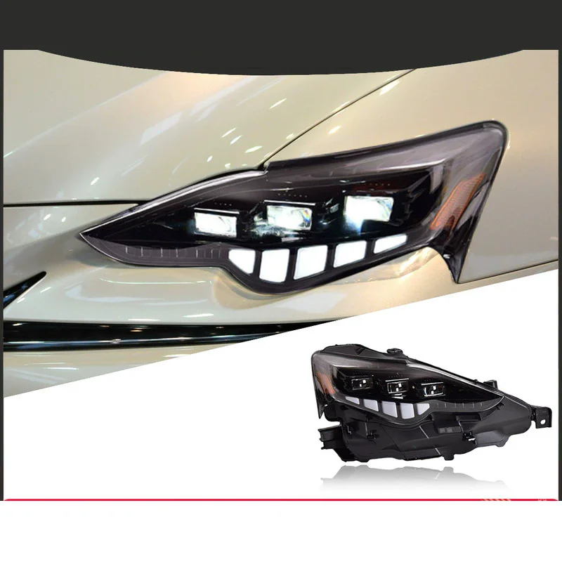 LED Headlight Assembly for Lexus 13-16 modified Front head lamp with Lens DRL Stream Turn Signal low high beam