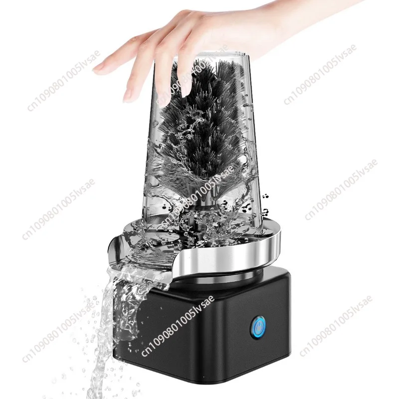 Automatic Cup Rinser Powerful Cup Washer for Kitchen Sink Stainless Steel Baby Bottle Cleaner Cup Washer for Sink with Brush