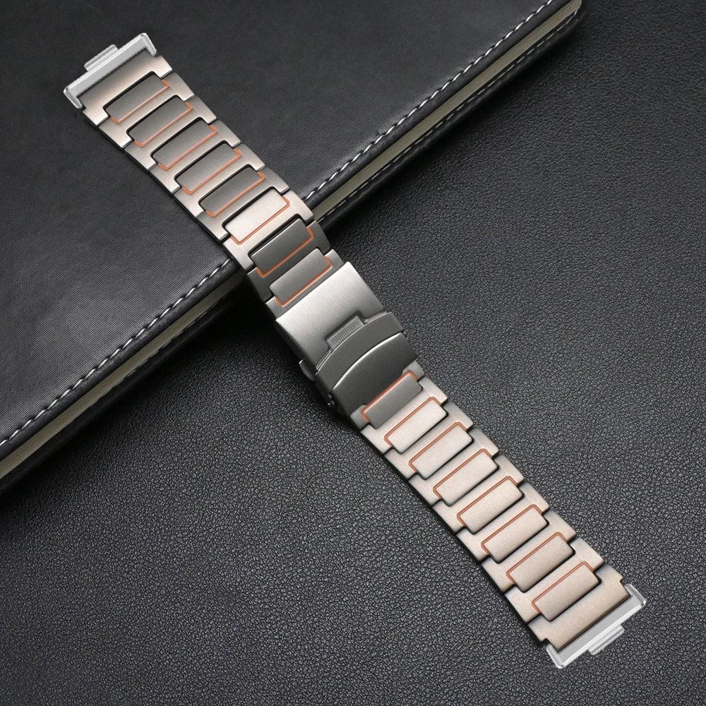 Homem pulseira para huawei relógio ajuste 3 4 4pro luxo titânio banda para huawei ajuste 4 pro cinta correa acessórios para huawei fit4 3