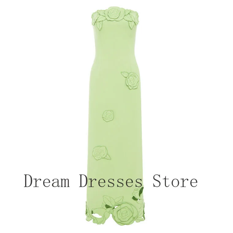 

Индивидуальные классические длинные платья без бретелек с аппликацией из джерси, элегантные платья для особых случаев, доступны в различных размерах.