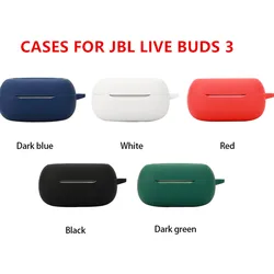 For JBL LIVE BUDS 3 Case Solid Color Earphone Cover Fundas Shell Soft Shockproof Silicone Hearphone Accessories