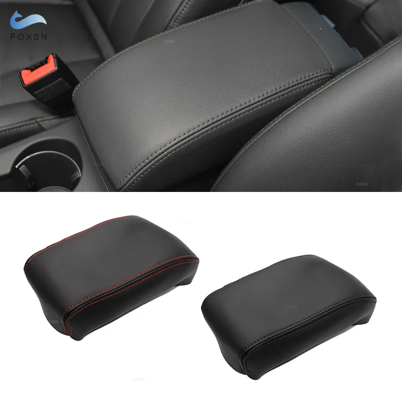 For Audi Q3 2013 2014 2015 2016 2017 2018 Car Interior Center Console Armrest Box Cover Trim Microfiber Leather Accessories