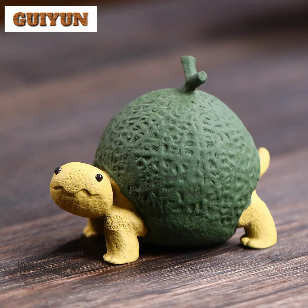 

Исин Фиолетовая Глина Черепаха Чай Домашнее животное Роскошная счастливая модель Чайная фигурка Игрушки Чайная статуя Украшения Аксессуары Мастерство Ремесло