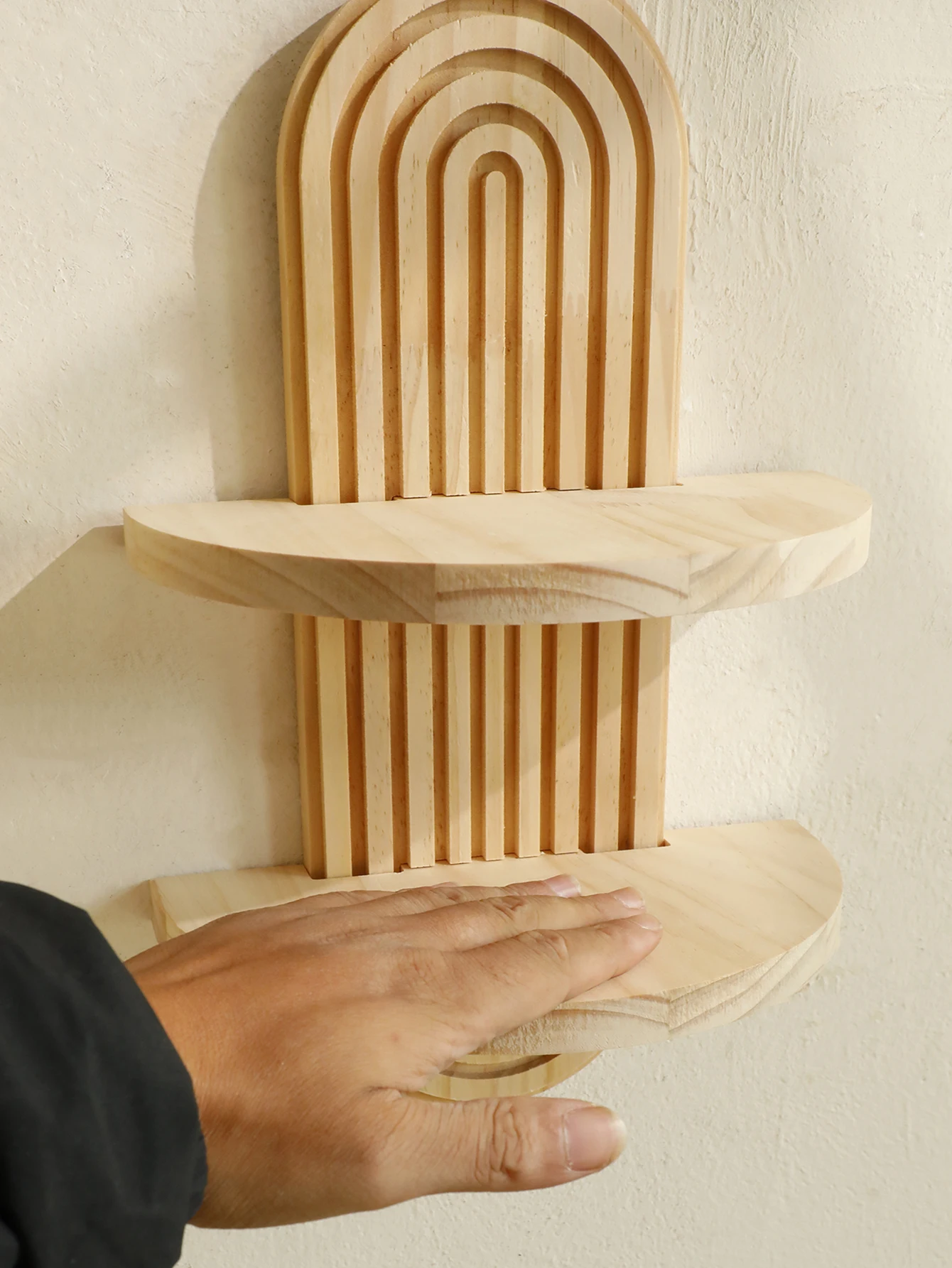 Boho Style Wooden Wall Shelves for Modern Home Decor 6