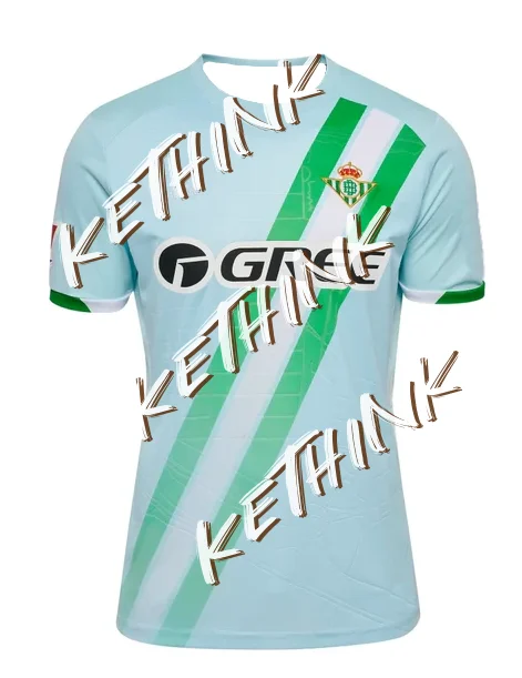 25-26 قمصان La Liga الجديدة، زي فريق l Betis، قمصان مطبوعة ثلاثية الأبعاد، قمصان رياضية للجنسين، قمصان أطفال