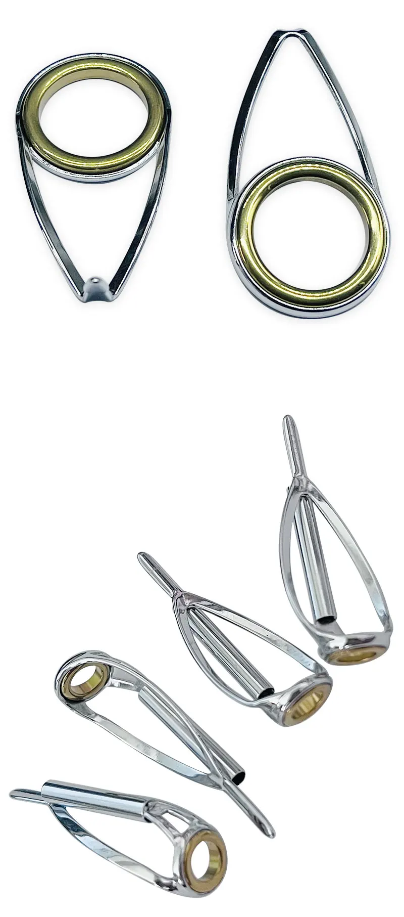 TAKEDO TN75-1 5er-Set Spinnrutenführungen aus Edelstahl mit Keramikringen für DIY-Angelruten-Zubehör – Detail 4