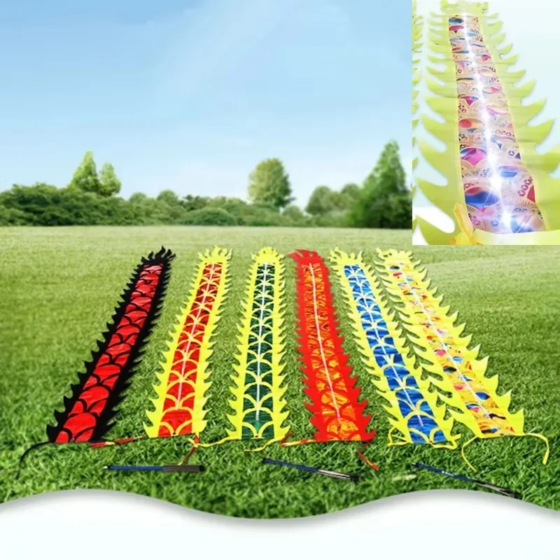 

2 Meters LED Dragon Dance Ribbon With Telescopic Rod Stick Pole Fitness Toys Outdoor Practice Kid Festival Gift Width 27cm