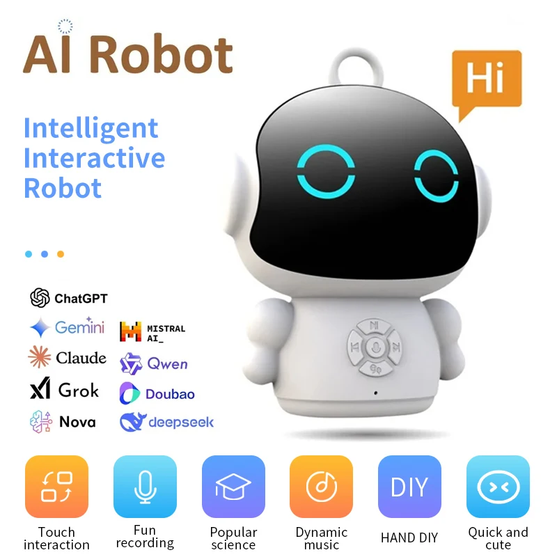 2026 Smart AI Robot WiFi Early Education Toys for Children Speech Recognition & Voice Interactive Educational Learning Machine