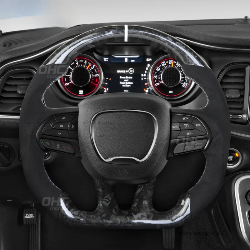 

Suitable for Dodge Challenger SRT and Dodge Charger, custom forged carbon fiber car steering wheel modification