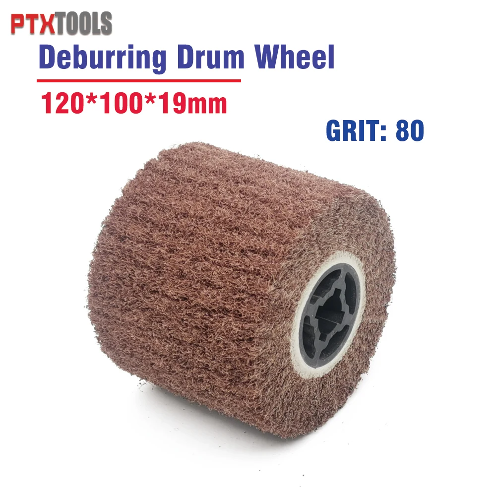 1pcs Stainless Steel  Metal Wire Drawing Wheel 110/125*100*19mm Non-Woven Nylon Flap Brush Polishing Deburring Grinding