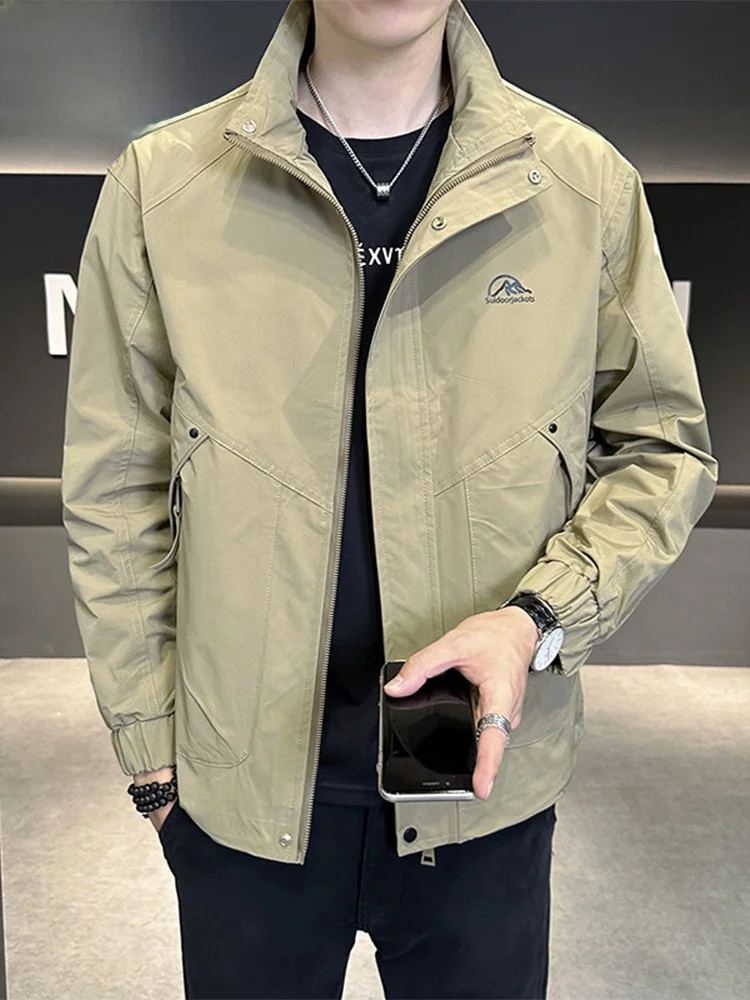 

Pierre Cardin Men's Casual Faion Jaet Stand Collar Workwear Spring Autumn Lightweight Zipper Decorated Polyester Blend Fiber