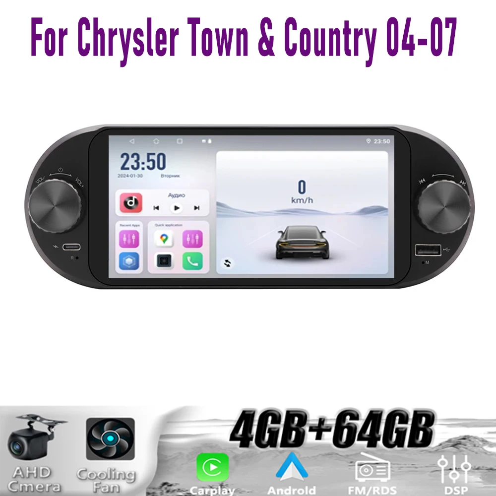 

6" For Chrysler Town & Country 04-07 Car Radio Steering Wheel Control Google Map Stereo GPS Reversing Image 2DIN Head Unit 64GB