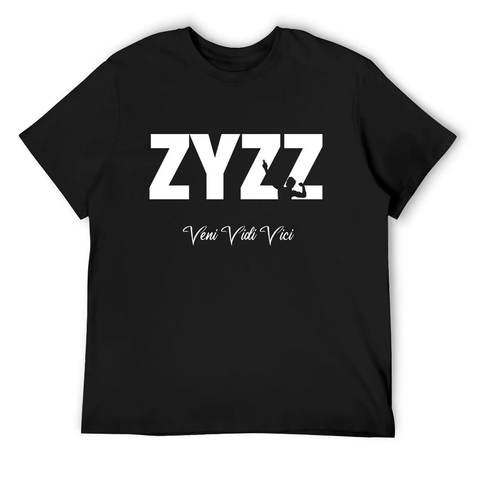 

White Zyzz Text Sickkunt Gym Bodybuilding Motivational Aesthetic Veni Vidi Vici Design T-Shirt