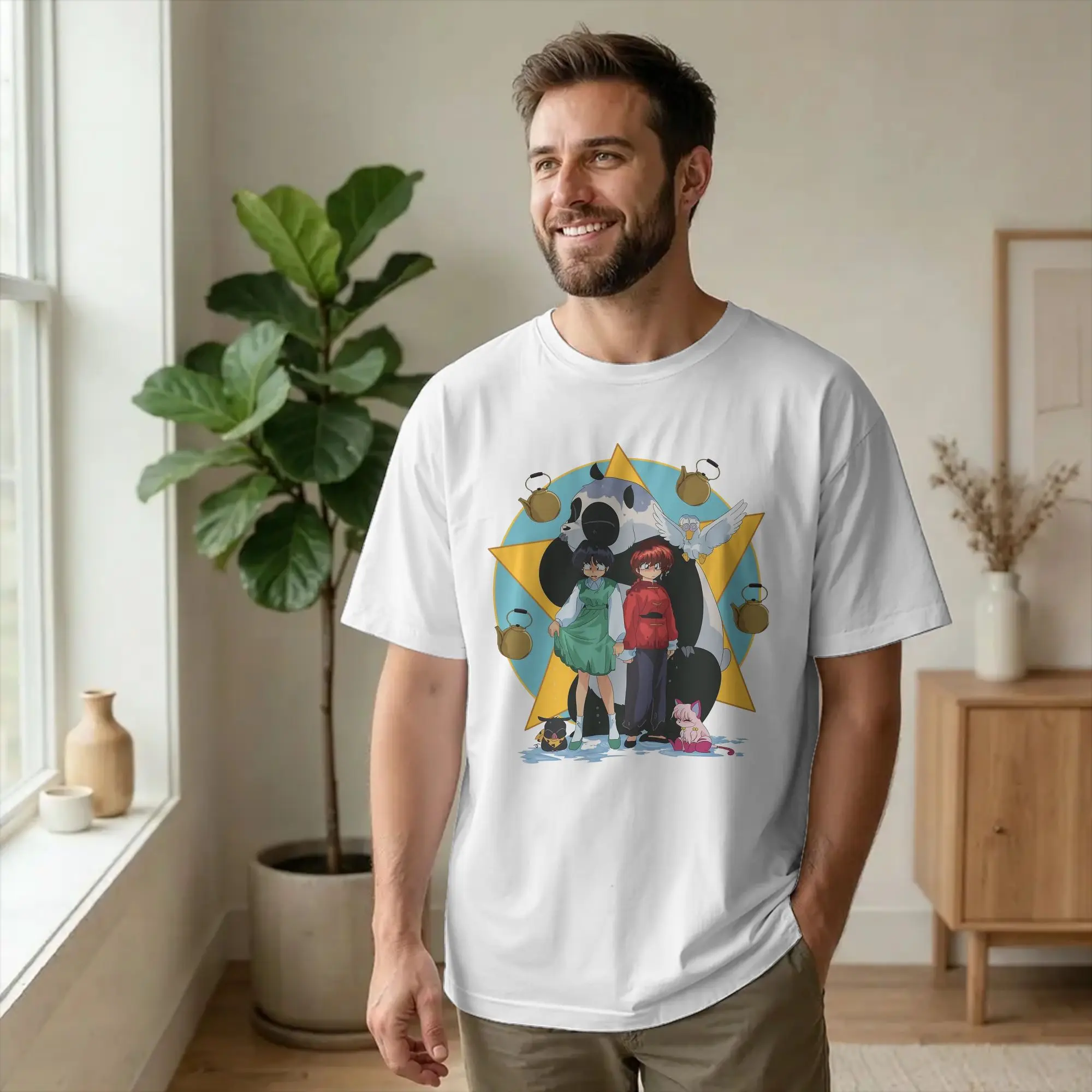 Ranmas Transformation Tshirt For Men Women Cotton Clothes Retro  Round Neck Short Sleeve
