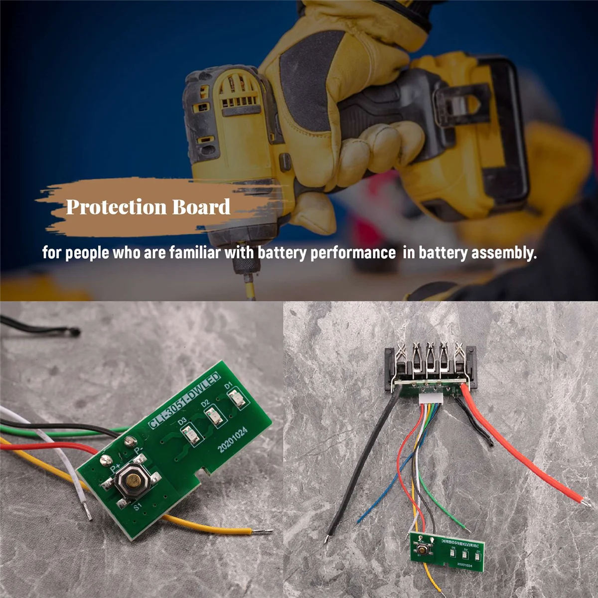 2Pcs DCB200 Li-Ion Battery PCB Charging Protection Circuit Board for Dewalt 18V 20V DCB201 DCB203 DCB204 ABVD