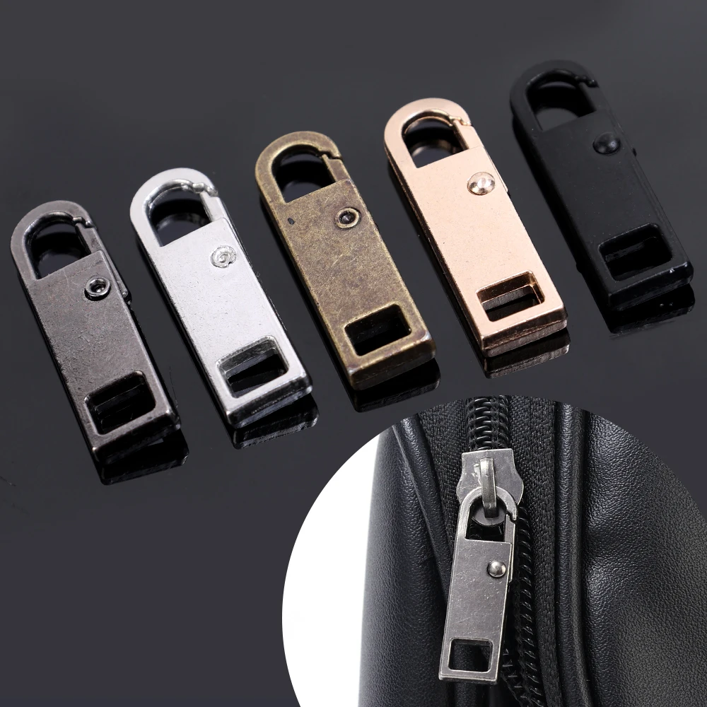 Detachable Zipper pulls Replacement Zipper Puller Tabs Metal Head Zip Sliders for Luggage Purse Backpack Handbag Clothes Zippers