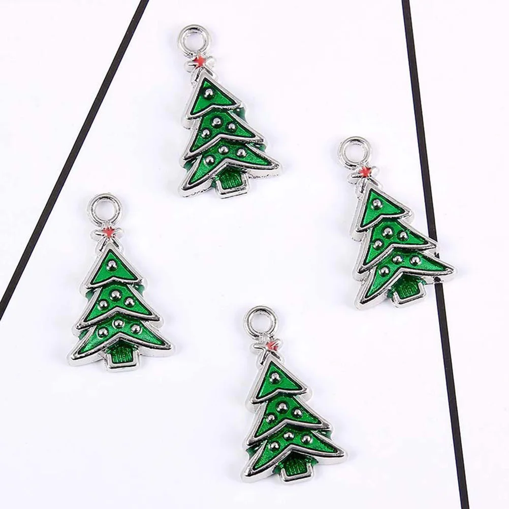 

20Pcs Christmas Tree Pendants Alloy DIY Charms Great Gift Idea for Friends Lovers Unique Eye Catching Cosplay Style Costume