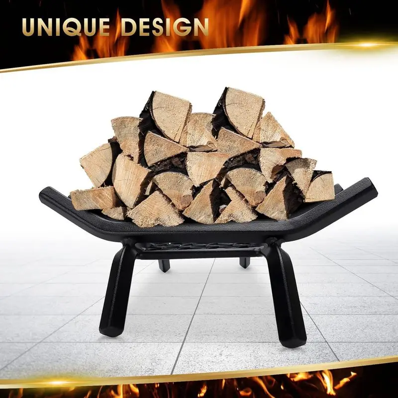 Outdoor Firewood Rack High Temperature Resistant Wood Storage Holder Fireplace Log Holder Firewood Organizer for Fire Pit