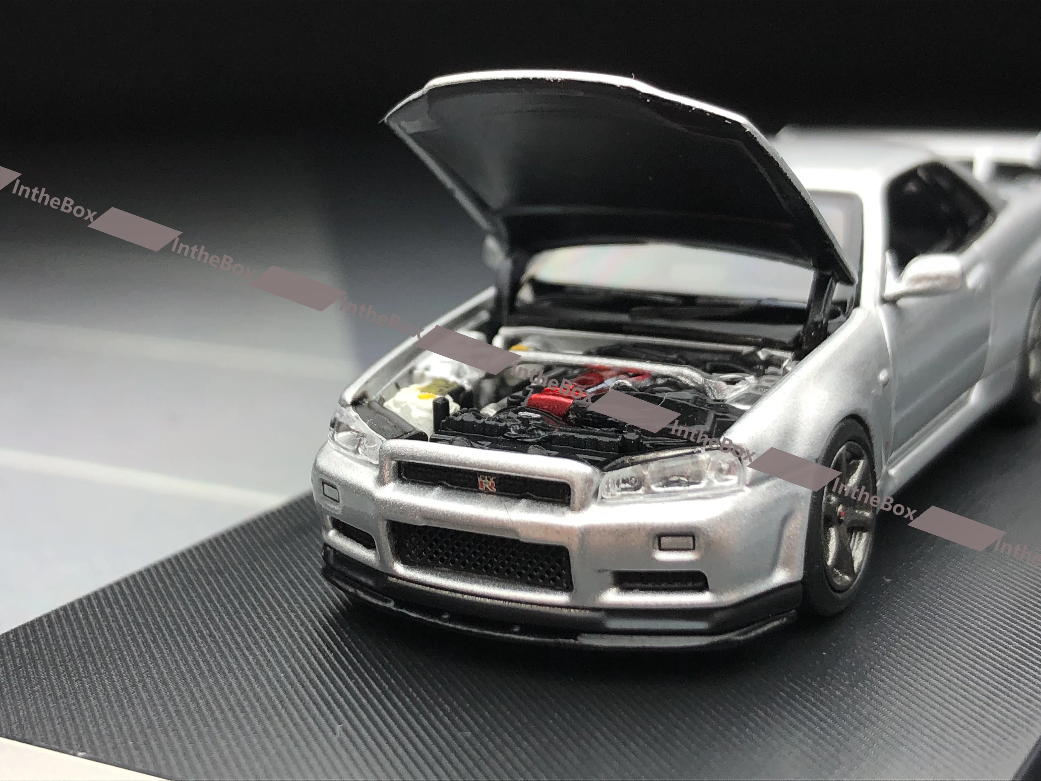 SH 1:64 MH  SKYLINE GT-R R34 VSpecl Sports Model Silver Diecast Model Car Collection Limited Edition Hobby Toys