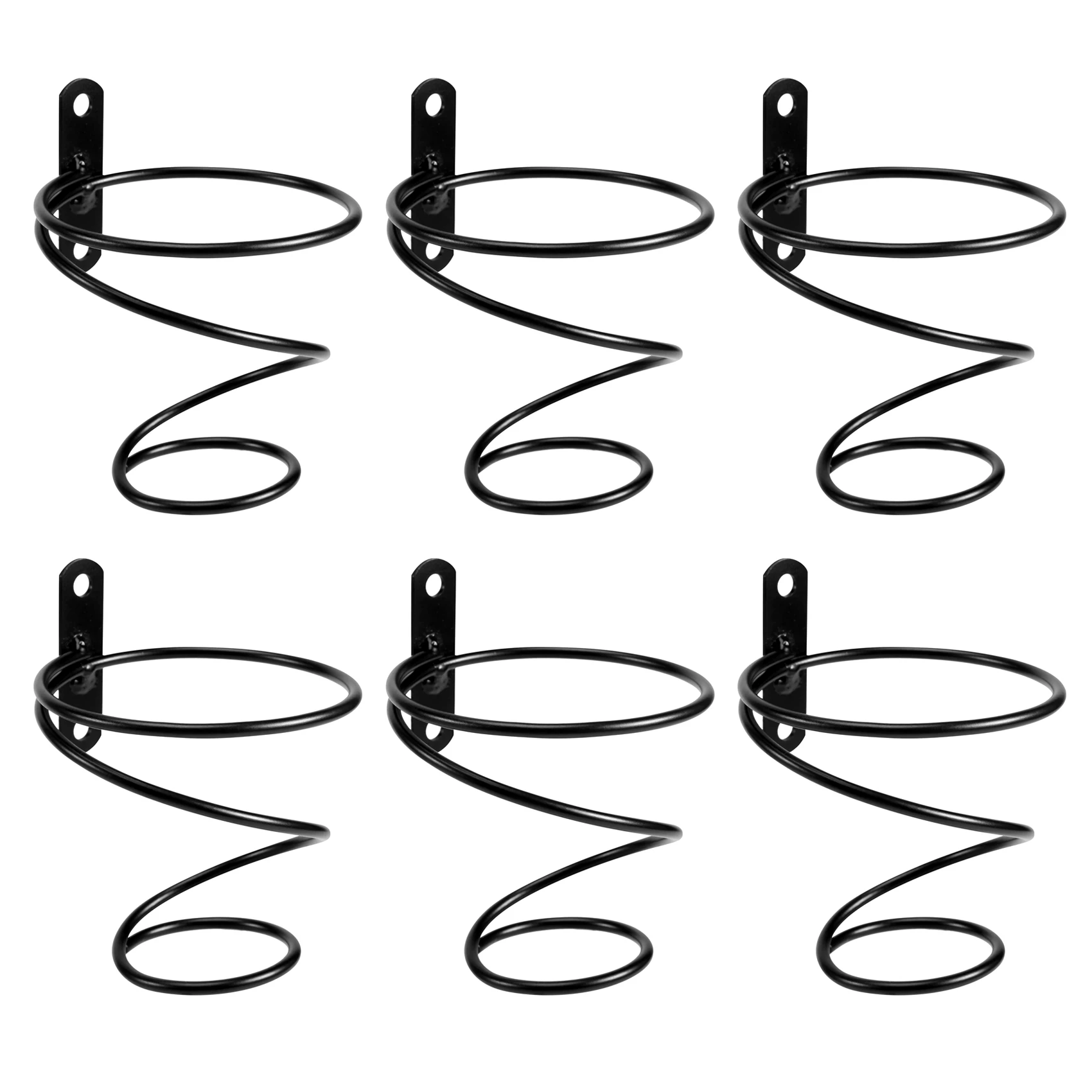 Pack of 6 Wall Mounted Wine Racks - Red Wine Bottle Display Holder with Screws, Metal Hanging Wine Rack Organizer