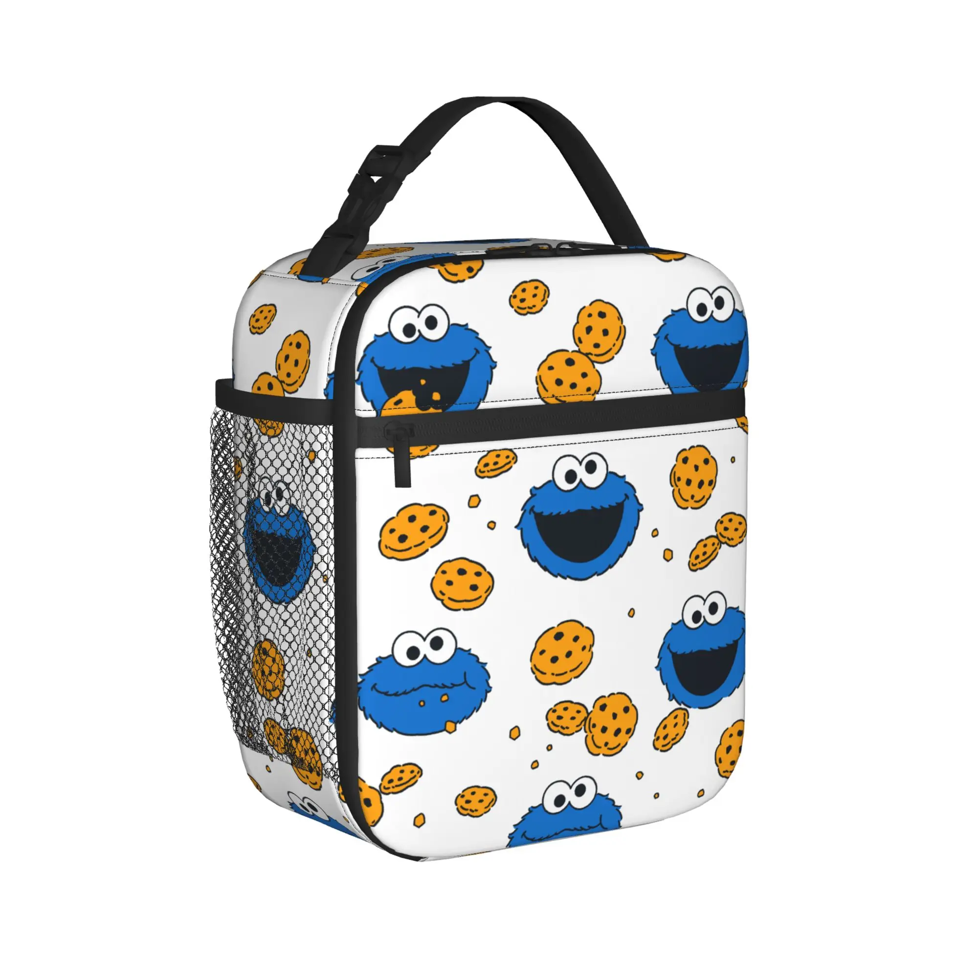 Cookies Monsters Thermal Insulated Lunch Bags for Picnic  Reusable Food Bag Thermal Cooler Lunch Box