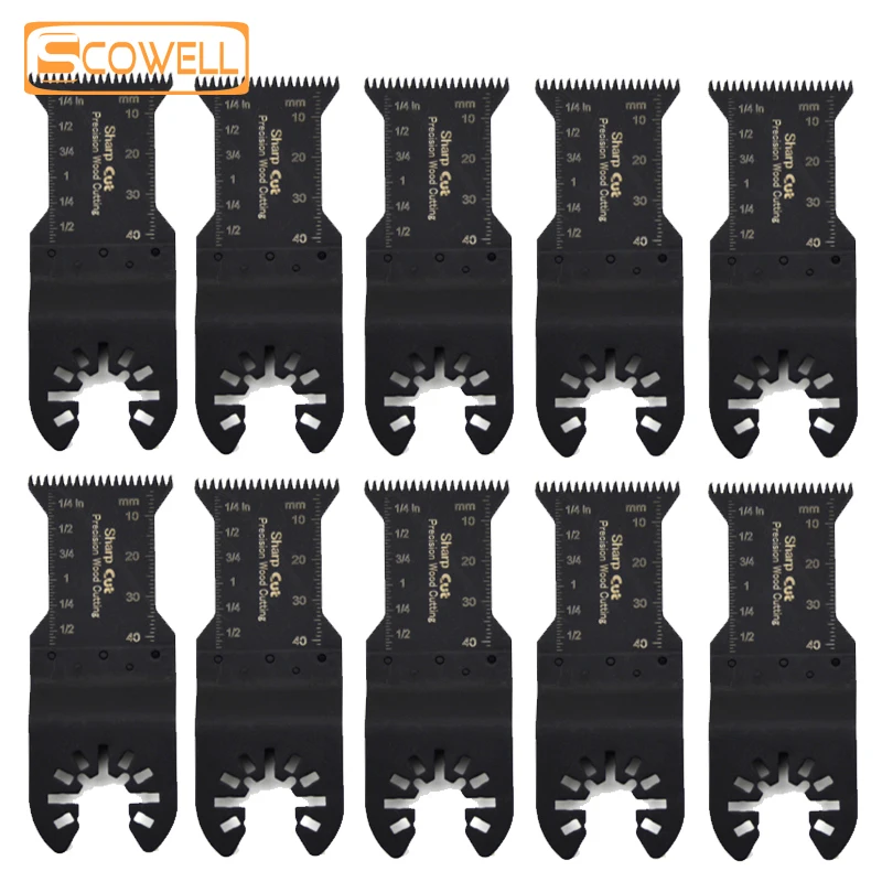 10 embalaje de 32mm dientes japoneses corte de madera de inmersión multiherramienta hojas de sierra para oscilación Multimaster accesorios de herramientas eléctricas
