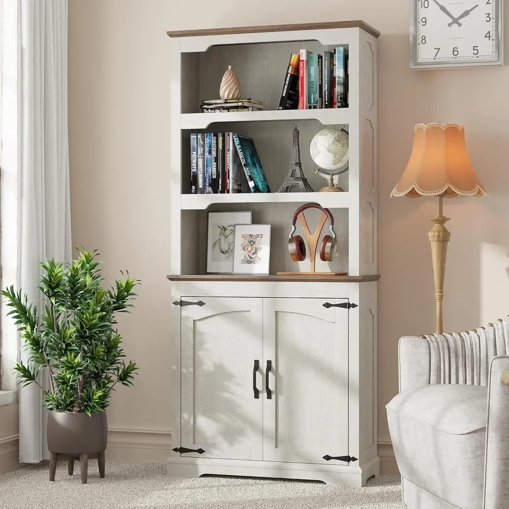 

Tall Bookcase, 70 inch Height, 5-Tier Open Storage Shelf, 31.5 in Wide Standing Bookshelves for Home, Office, Bedroom, School
