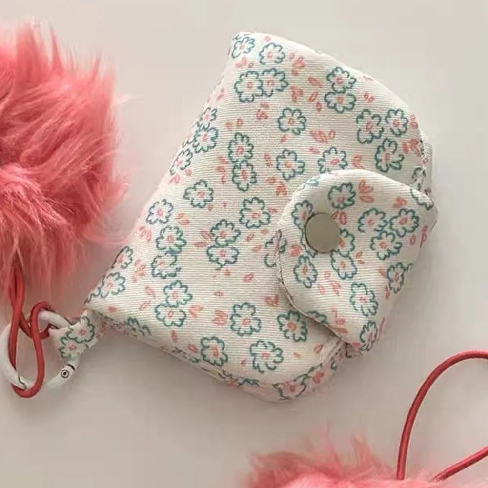 Korean Fashion Card Storage Bag With Pendant Mini Stationery Organizer Portable Card Holder Multilayer Coin Pouch Student Supply