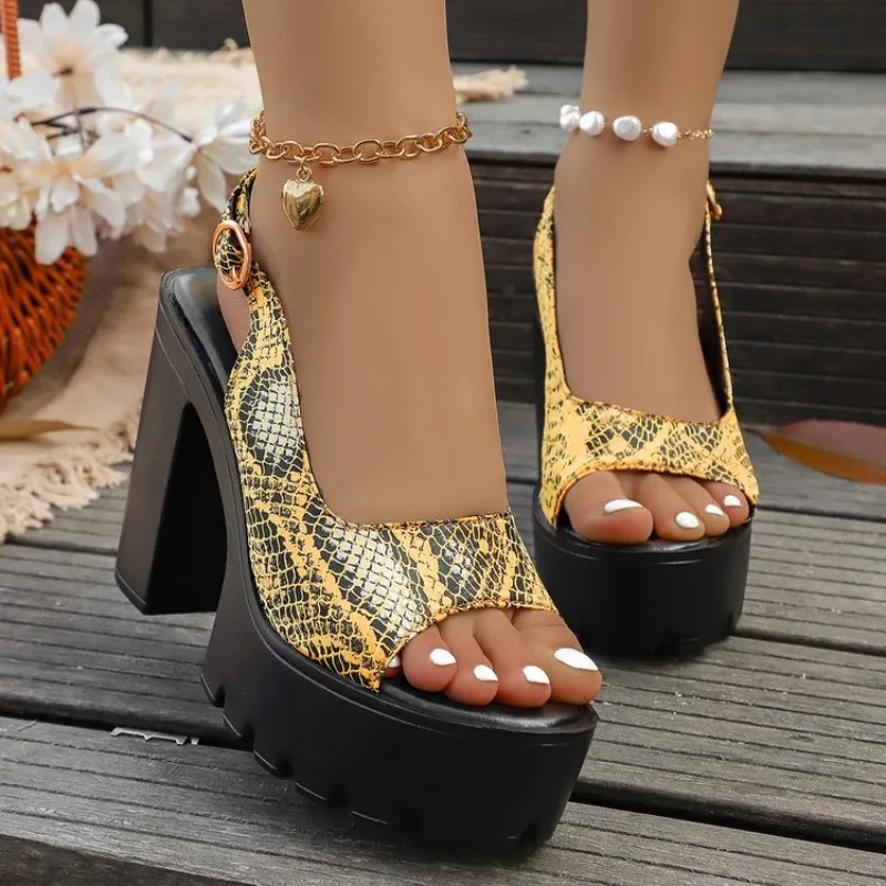 Sexy Snake Print High Heels Sa – Platform Sneakers Chunky recenzja i cena