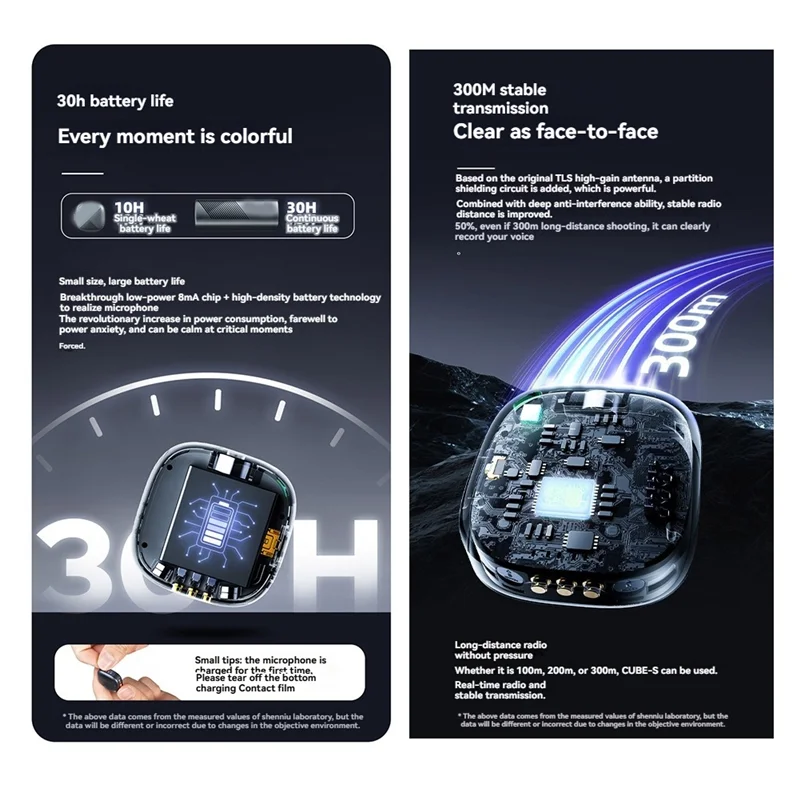 AS95-Беспроводная микрофонная система, 2,4 ГГц, капсула времени, конструкция, стабильная передача 300 м для прямой трансляции Vlogg A