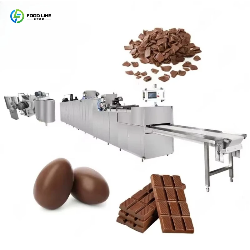 Customized Chocolate Production Line Multi-Station Chocolate Truffle Coating Cooling Processing Device